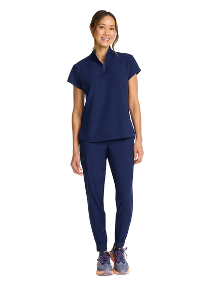 Women's 1-Pocket Partial Zip Top - 752 - Navy