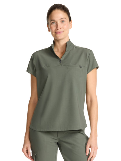 Women's 1-Pocket Partial Zip Top - 752 - Olive