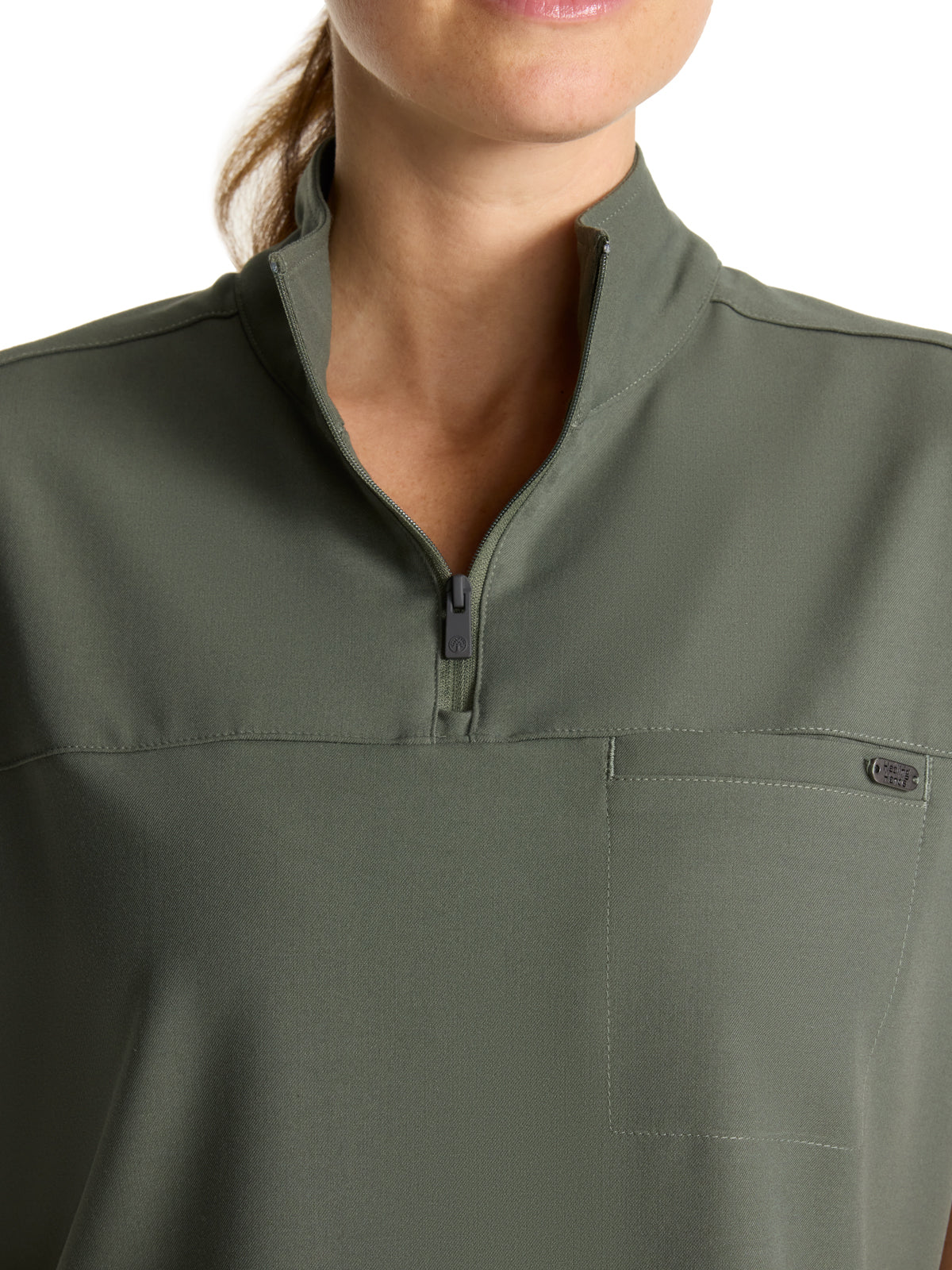 Women's 1-Pocket Partial Zip Top - 752 - Olive