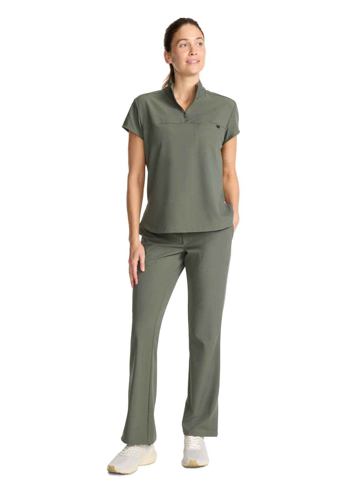 Women's 1-Pocket Partial Zip Top - 752 - Olive