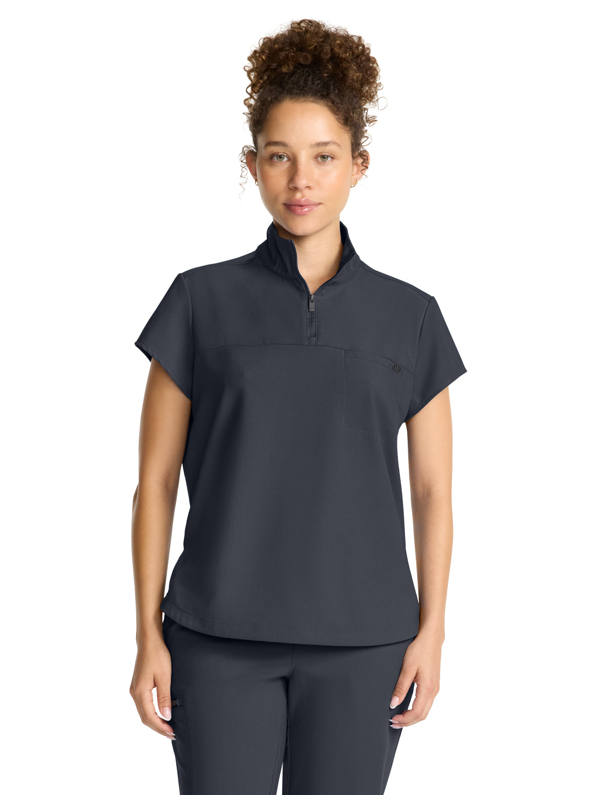 Women's 1-Pocket Partial Zip Top - 752 - Pewter