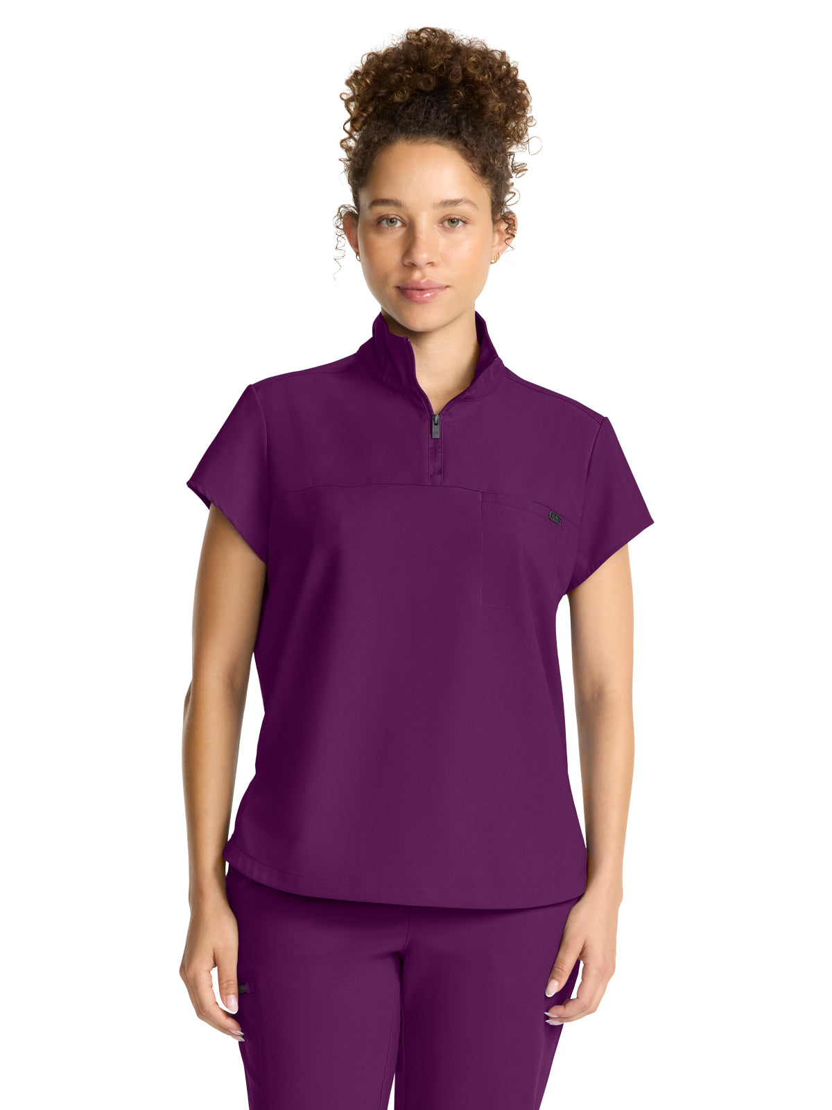 Women's 1-Pocket Partial Zip Top - 752 - Wine