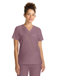 Women's 1-Pocket V-Neck Top - 755 - Elderberry