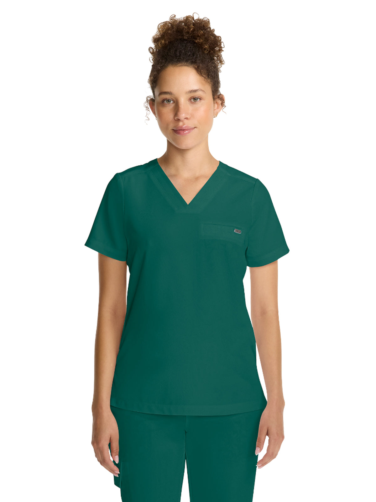 Women's 1-Pocket V-Neck Top - 755 - Hunter