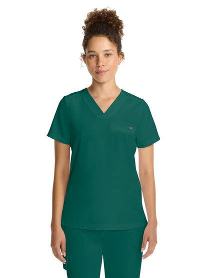Women's 1-Pocket V-Neck Top - 755 - Hunter