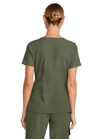 Women's 1-Pocket V-Neck Top - 755 - Olive