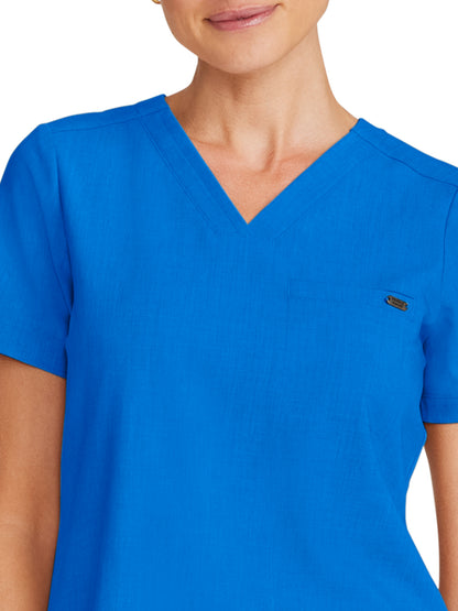 Women's 1-Pocket V-Neck Top - 755 - Royal