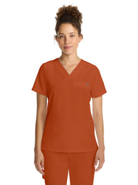 Women's 1-Pocket V-Neck Top - 755 - Warm Sunrise