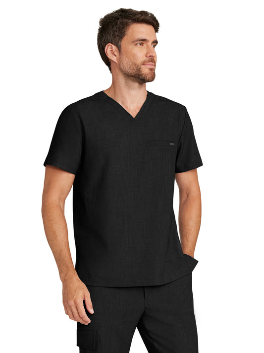 Men's 1-Pocket V-Neck Top - 758 - Black