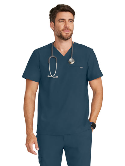 Men's 1-Pocket V-Neck Top - 758 - Caribbean