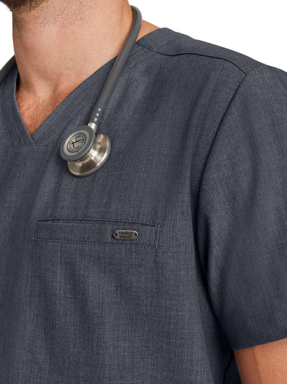 Men's 1-Pocket V-Neck Top - 758 - Pewter