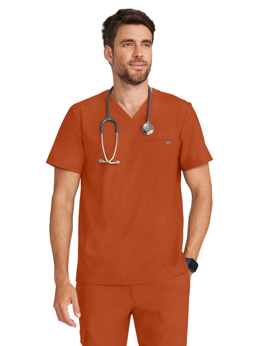Men's 1-Pocket V-Neck Top - 758 - Warm Sunrise