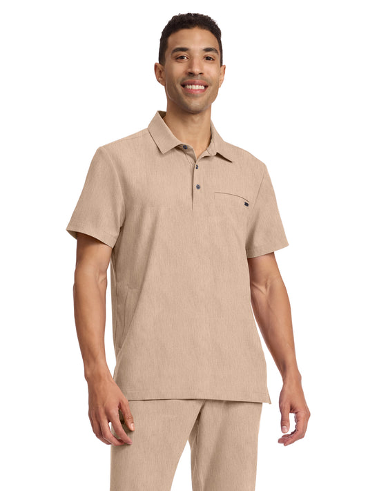 Men's 3-Pocket Polo Collar Top - 759 - Desert Taupe