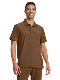 Men's 3-Pocket Polo Collar Top - 759 - French Brown