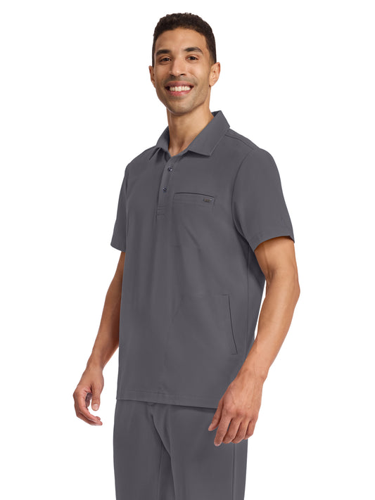 Men's 3-Pocket Polo Collar Top - 759 - Pewter