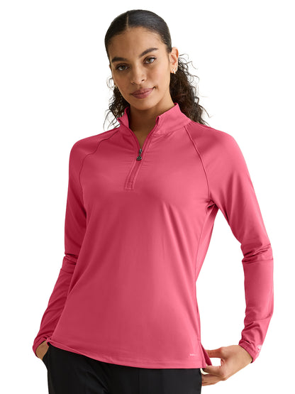 Women's Pocketless Quarter Zip Shirt - 806 - Berry Crush