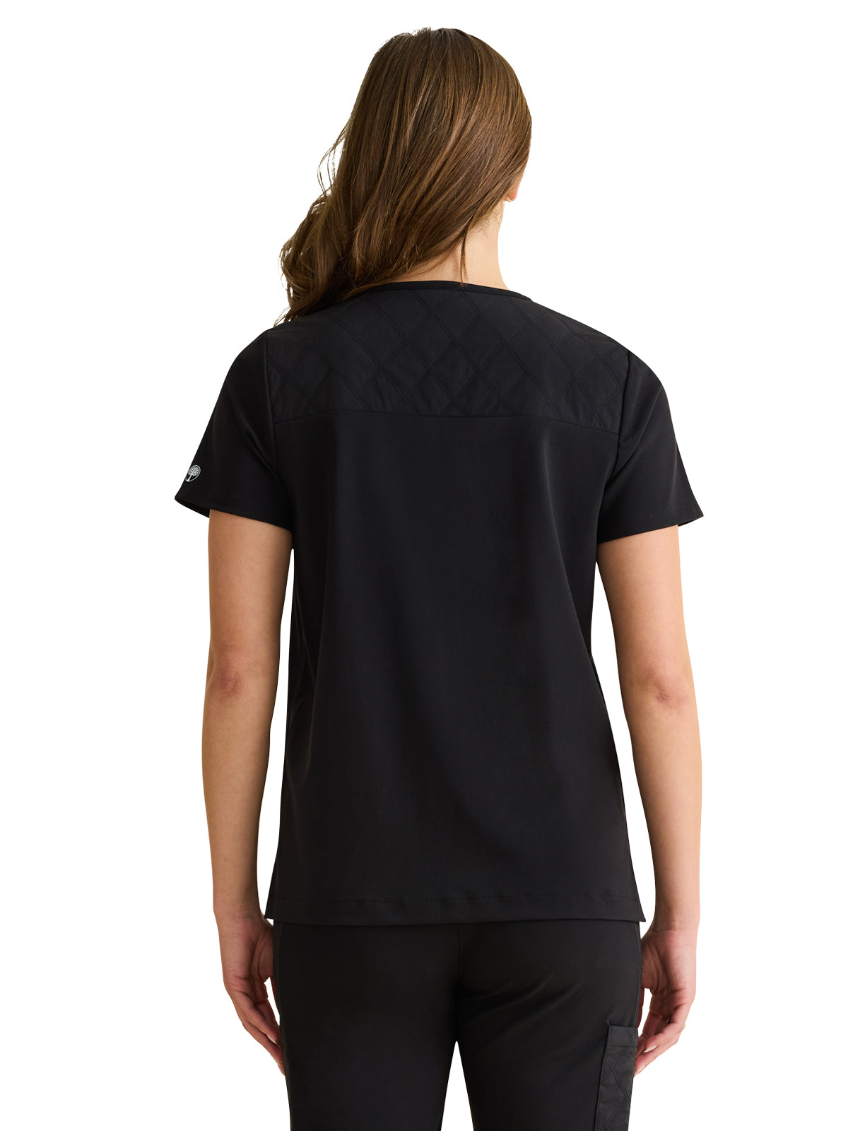 Women's 1-Pocket V-Neck Top - 808 - Black