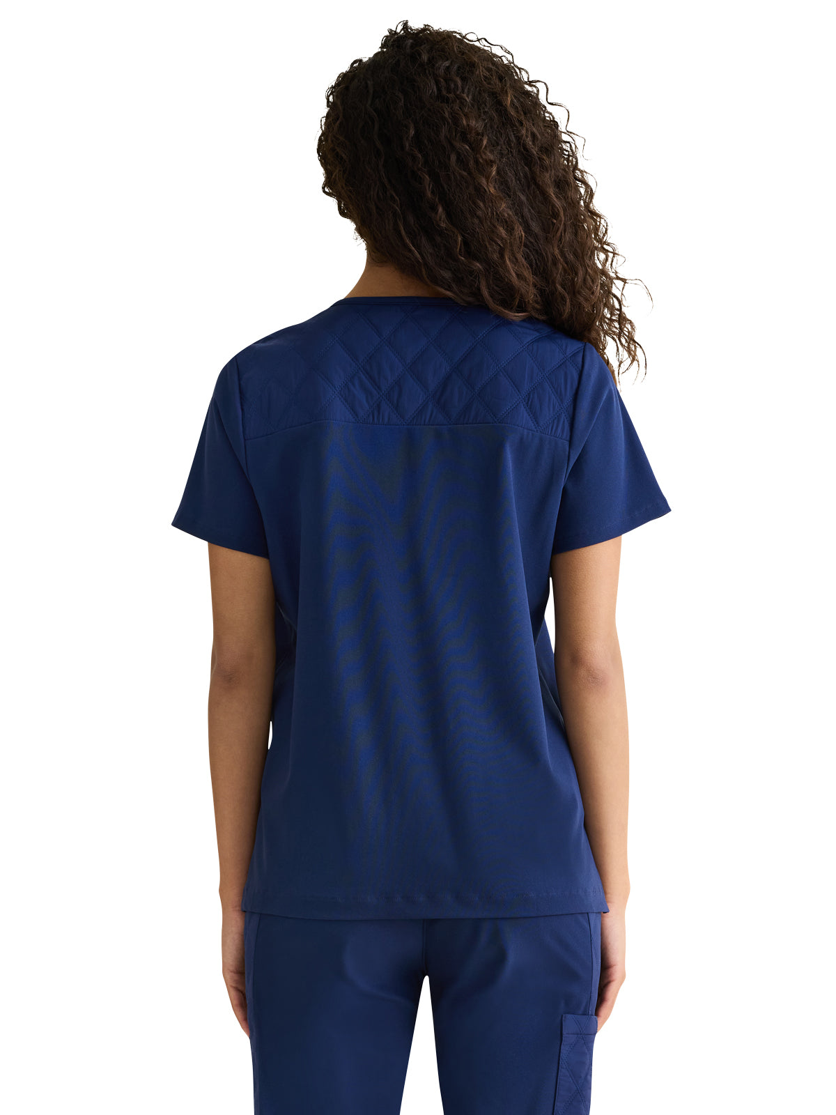 Women's 1-Pocket V-Neck Top - 808 - Navy