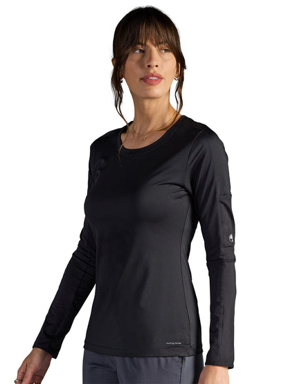 Women's Valerie Long-Sleeve Scoop Neck Tee - 809 - Black