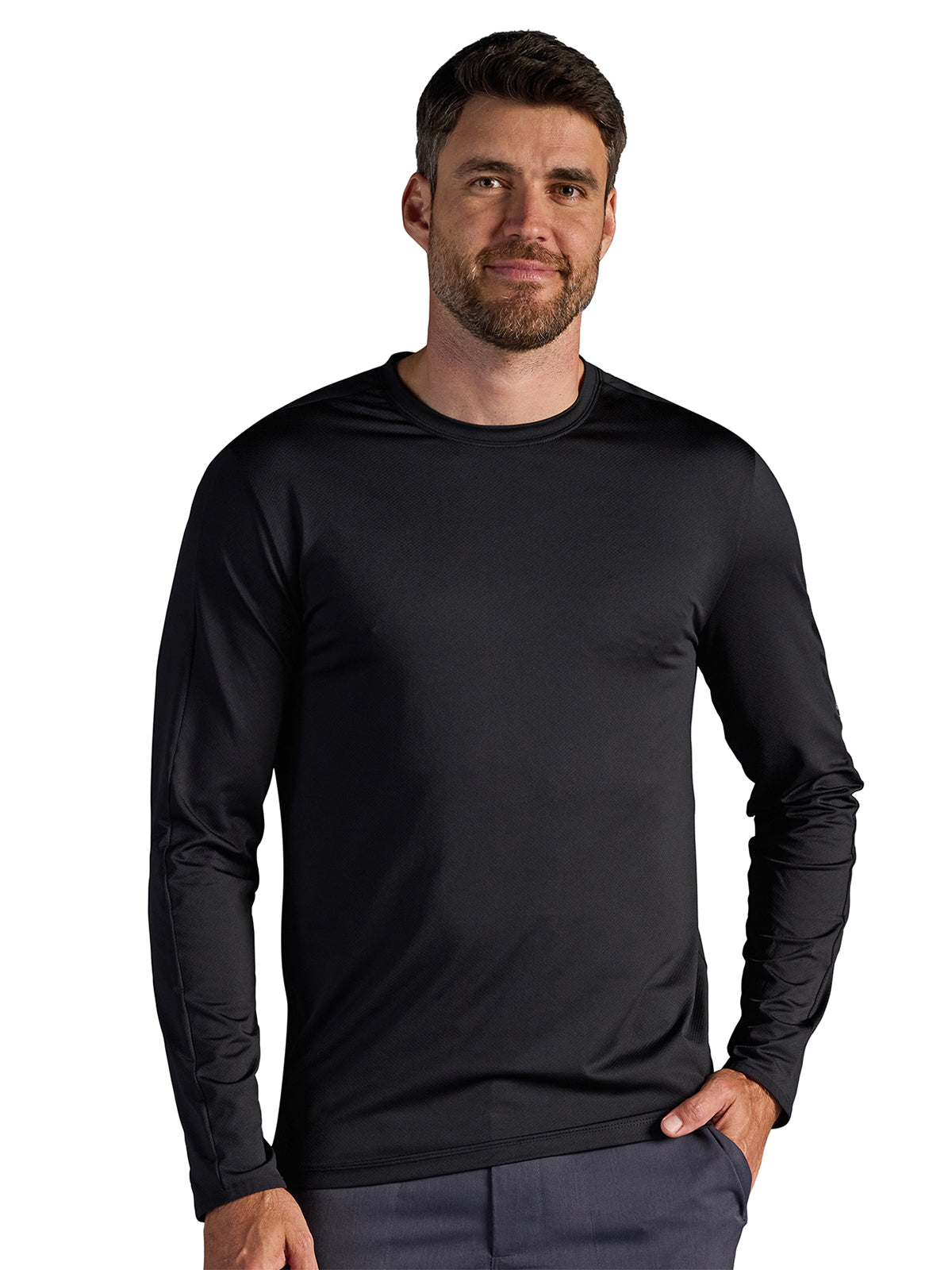 Men's Vaughn Long-Sleeve Crew Tee - 810 - Black