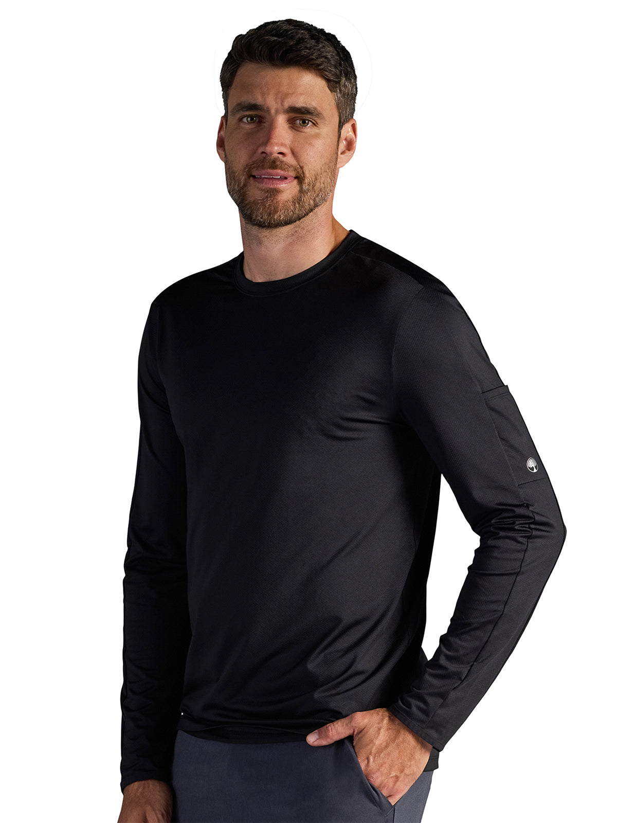 Men's Vaughn Long-Sleeve Crew Tee - 810 - Black