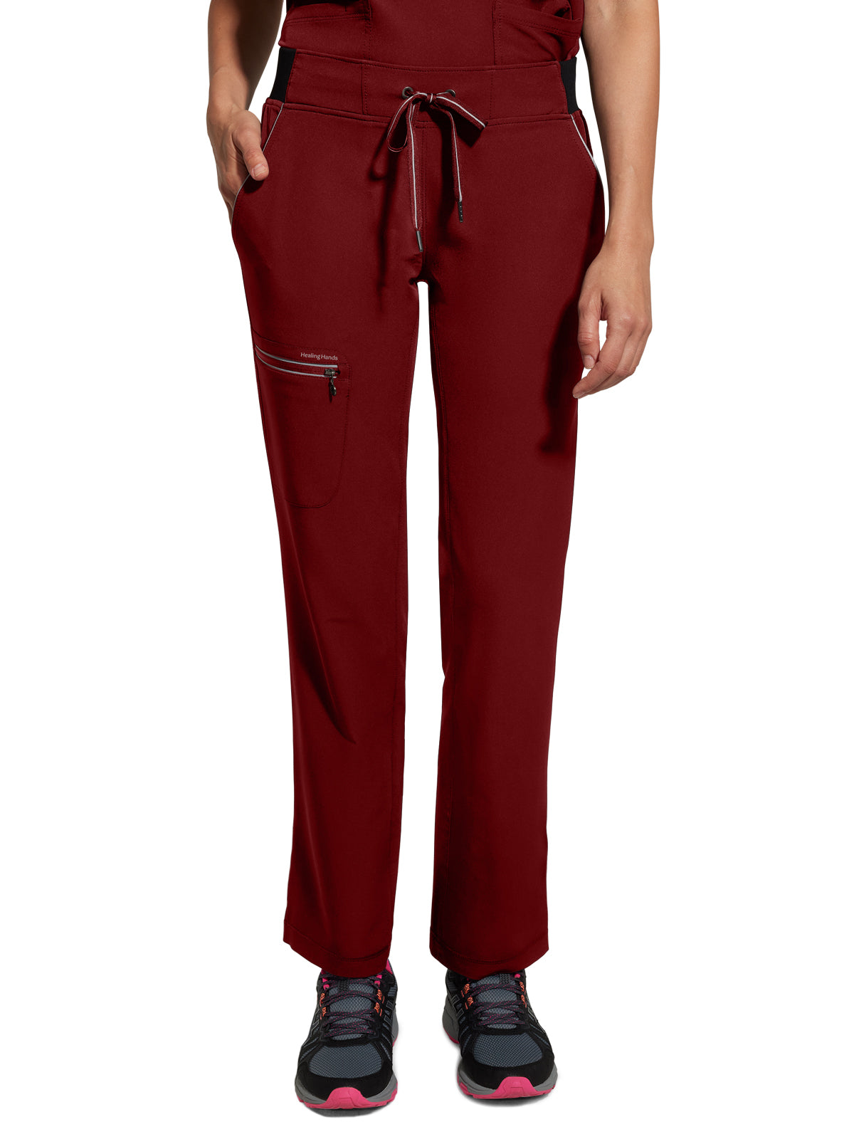 Women's 6-Pocket Nisha Mid Rise Pant - 9152 - Garnet Red