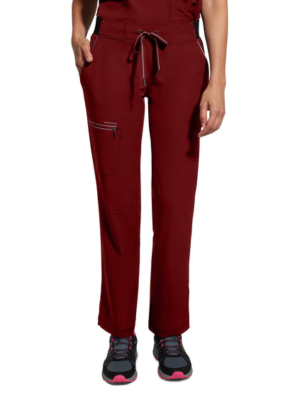 Women's 6-Pocket Nisha Mid Rise Pant - 9152 - Garnet Red