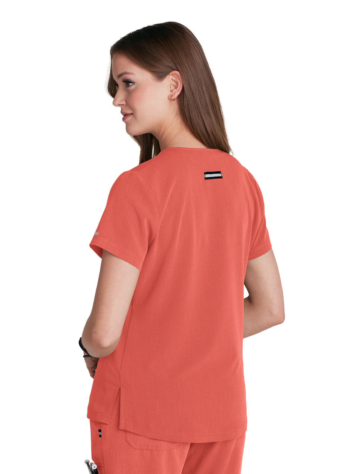 Women's 1-Pocket Tuck-In Ready to Work Scrub Top - 1010 - Heather Coral