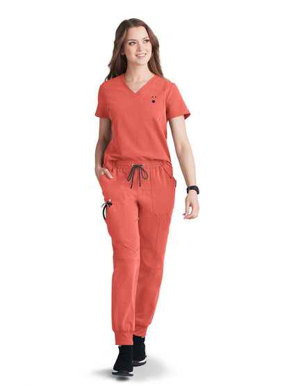 Women's 1-Pocket Tuck-In Ready to Work Scrub Top - 1010 - Heather Coral