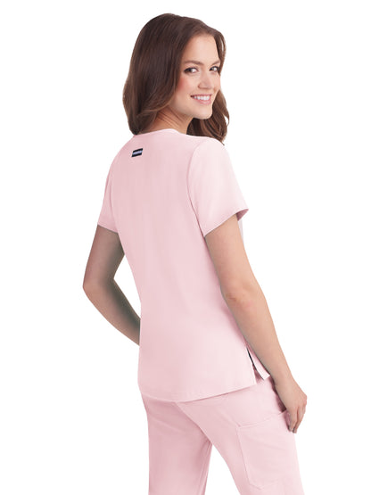 Women's 1-Pocket Tuck-In Ready to Work Scrub Top - 1010 - Pink Dream