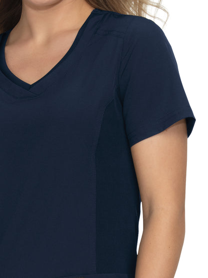 Women's 2-Pocket Eco-Friendly Longevity Scrub Top - 1034 - Navy