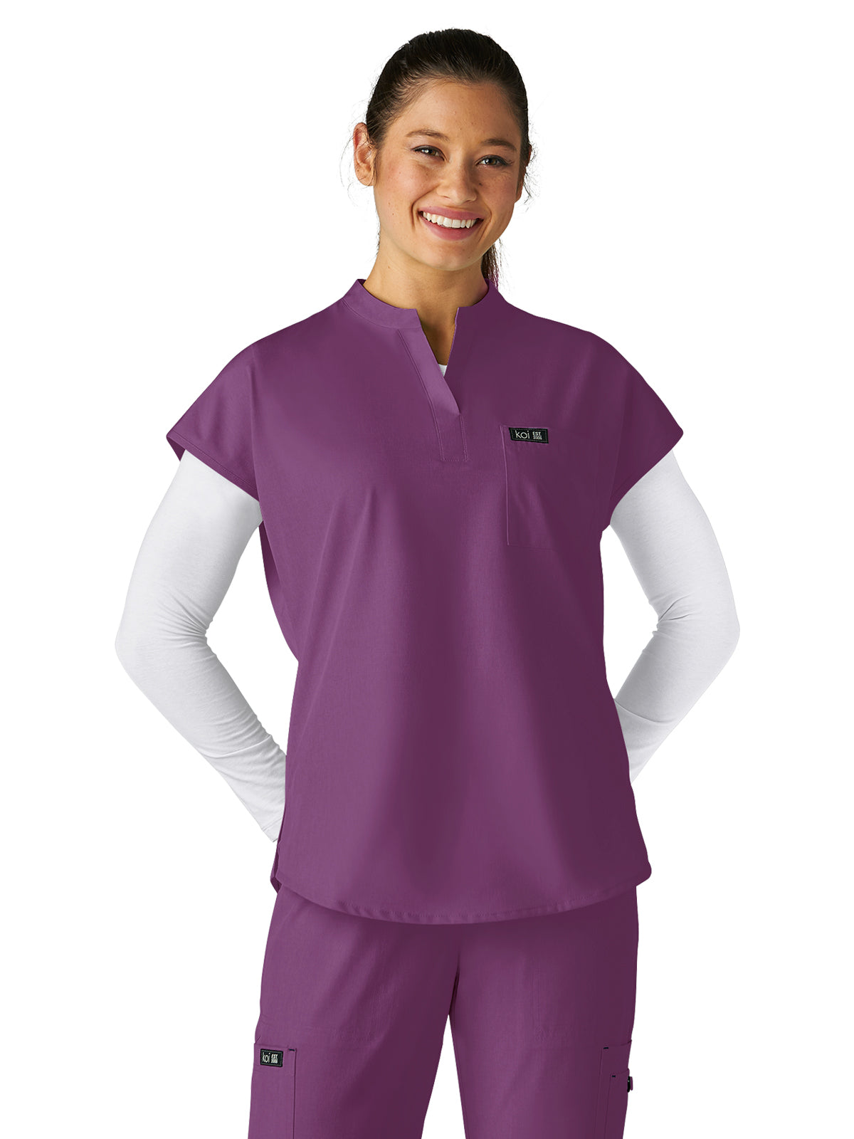 Women's One-Pocket Stretch Tuck-In Ari Top - 1093 - Heather Violet