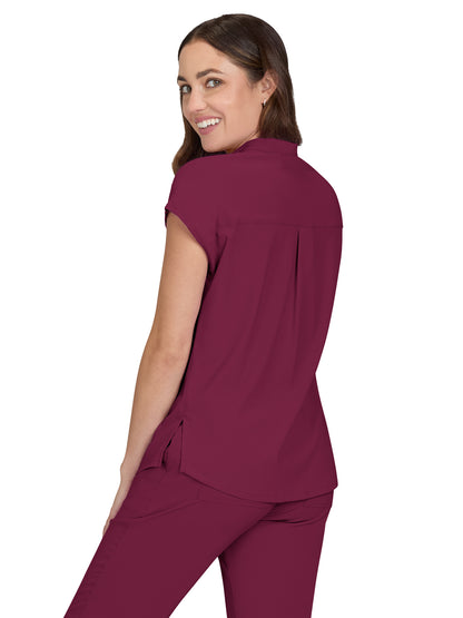 Women's 1-Pocket Stretch Tuck-In Ari Top - 1093 - Wine