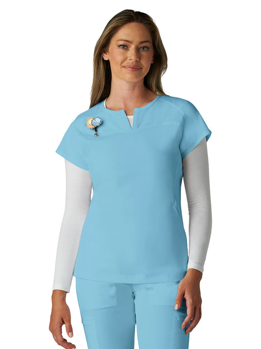 Women’s Two-Pocket Split-V-Neck Scrub Top - 1138 - Sky
