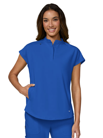 Women’s Two-Pocket Button Closure Scrub Top - 1139 - Royal Blue