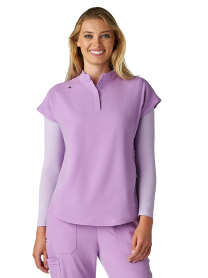 Women’s Two-Pocket Button Closure Scrub Top - 1139 - Passion Lilac