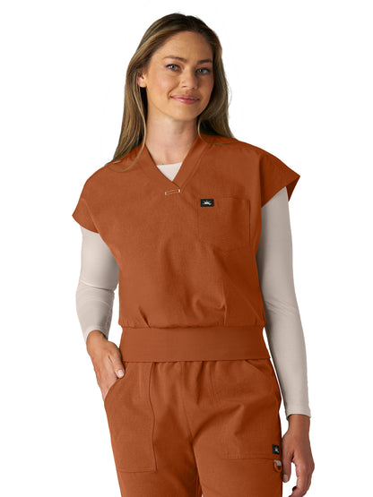 Women's One-Pocket V-Neck Trinity Scrub Top - 1143 - Dark Copper