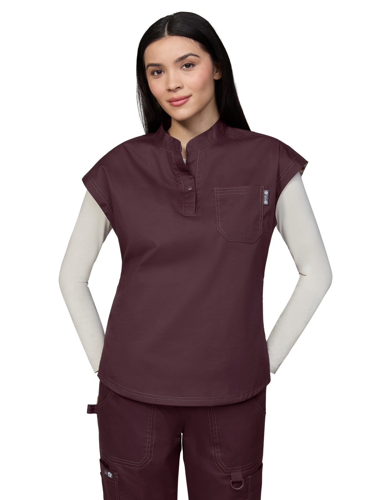 Women's One-Pocket Seaphine Cognac Top - 1148 - Cognac