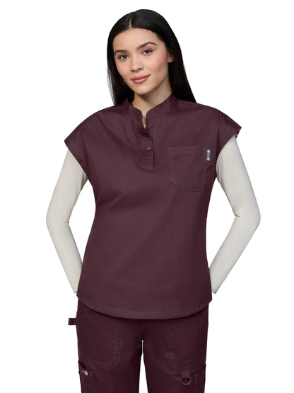 Women's One-Pocket Seaphine Cognac Top - 1148 - Cognac