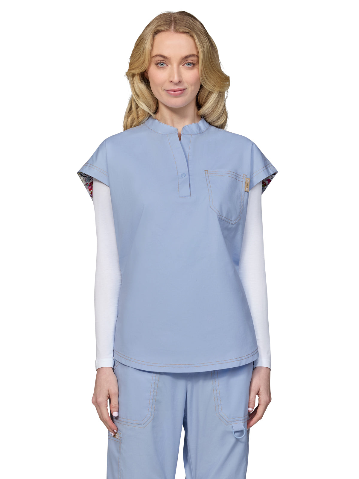 Women's One-Pocket Seaphine Cognac Top - 1148 - Glass Blue