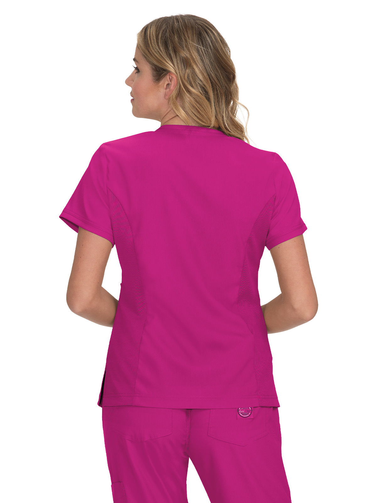 Women's 3-Pocket Mock-Wrap Philosophy Scrub Top - 316 - Azalea Pink