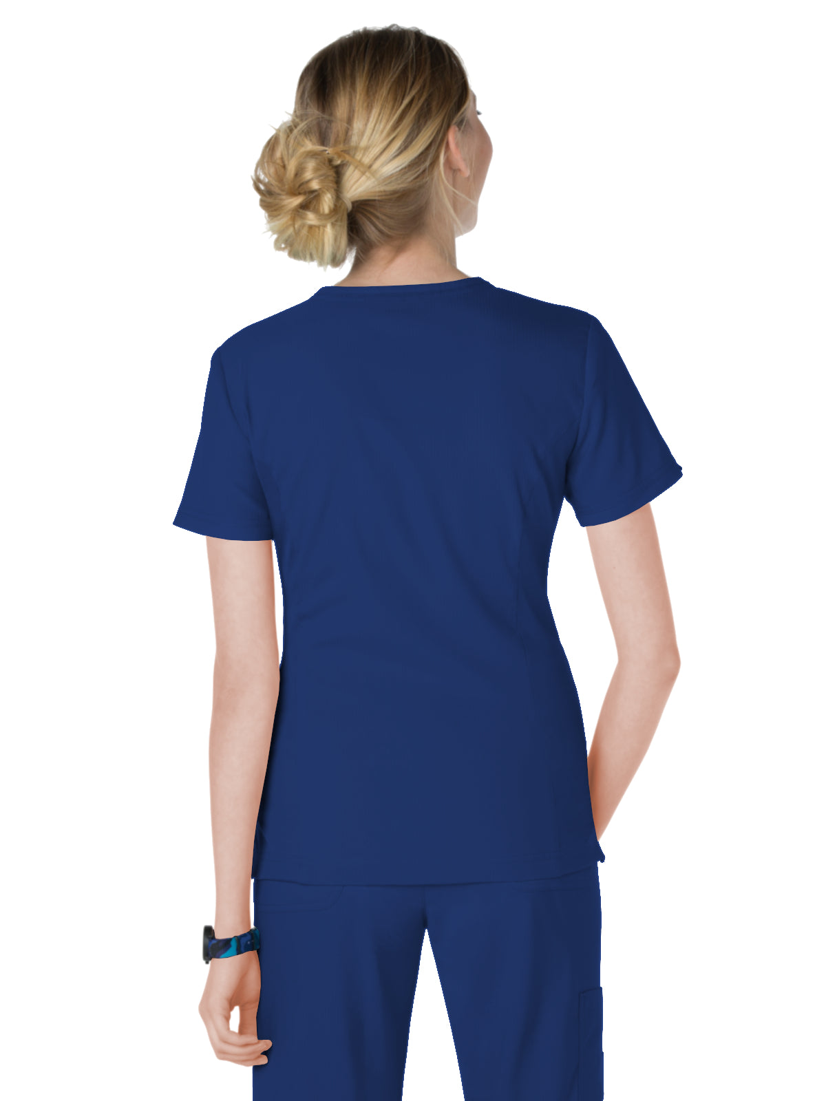 Women's 4-Pocket Zipper Neck Serenity Scrub Top - 317 - Navy