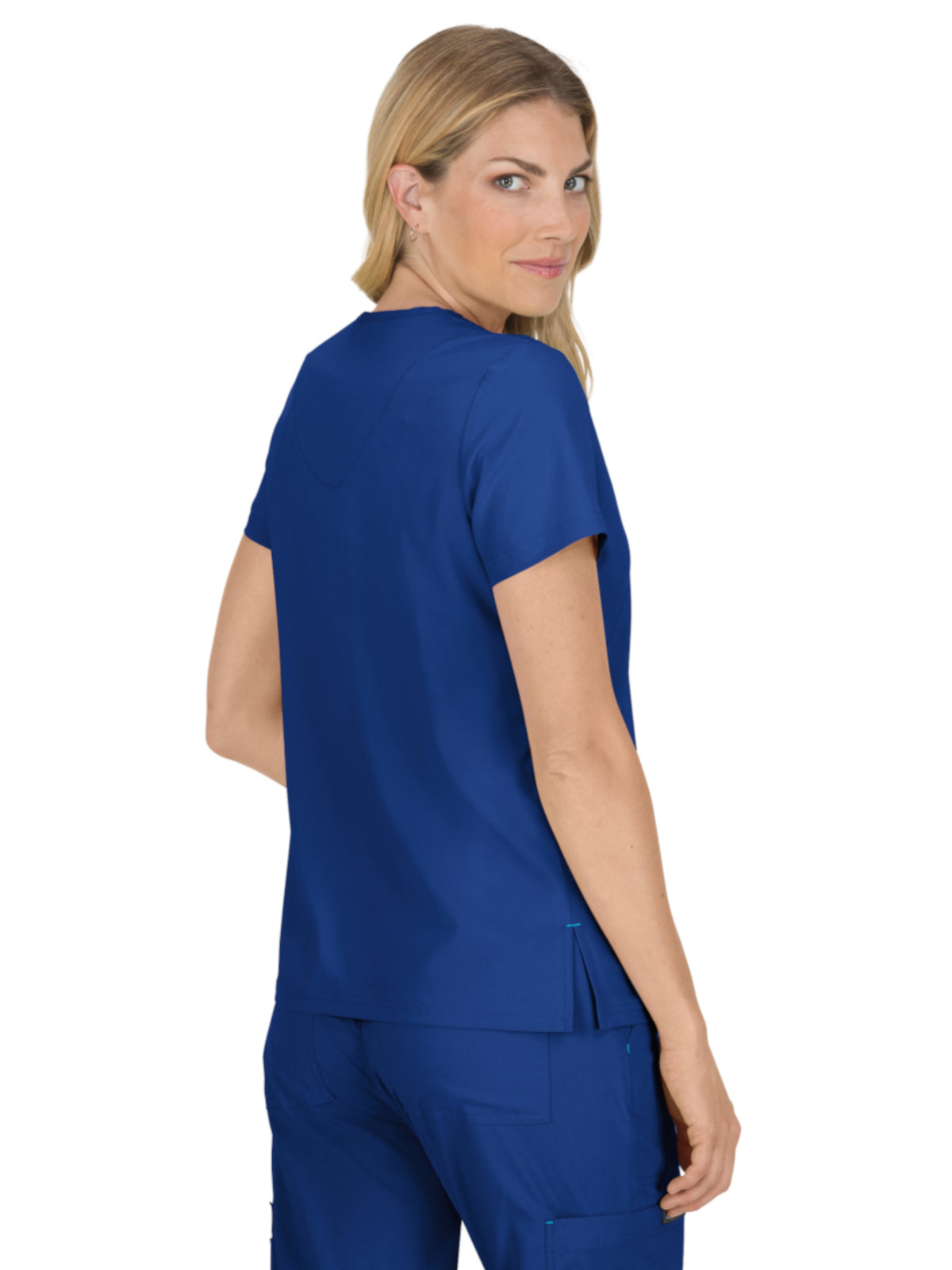 Women's 4-Pocket Stretch V-Neck Becca Scrub Top - 373 - Galaxy