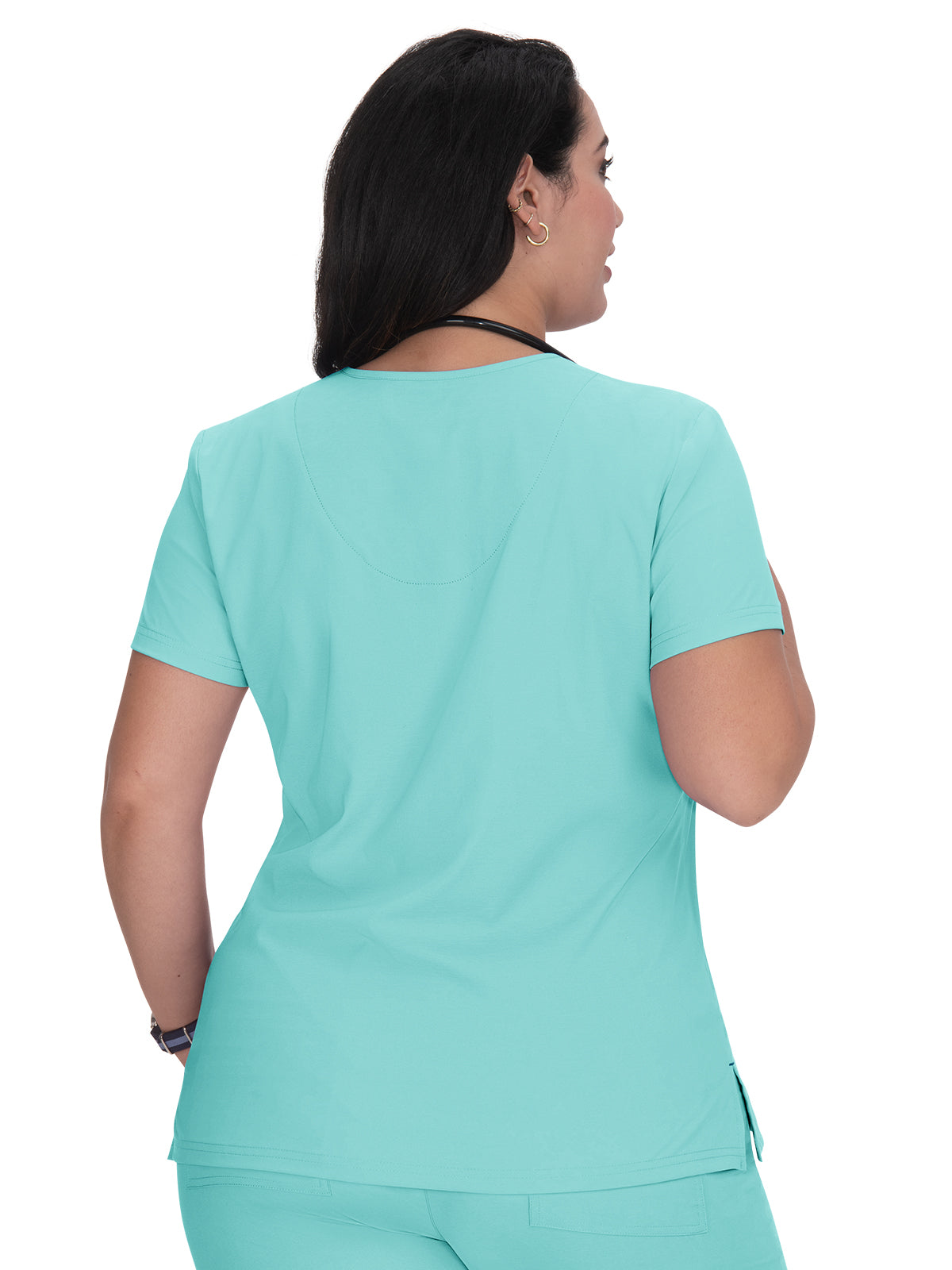 Women's 4-Pocket Stretch V-Neck Becca Scrub Top - 373 - Fresh Mint