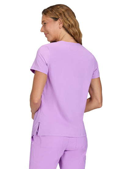 Women's 4-Pocket Stretch V-Neck Becca Scrub Top - 373 - Bloom Lavender