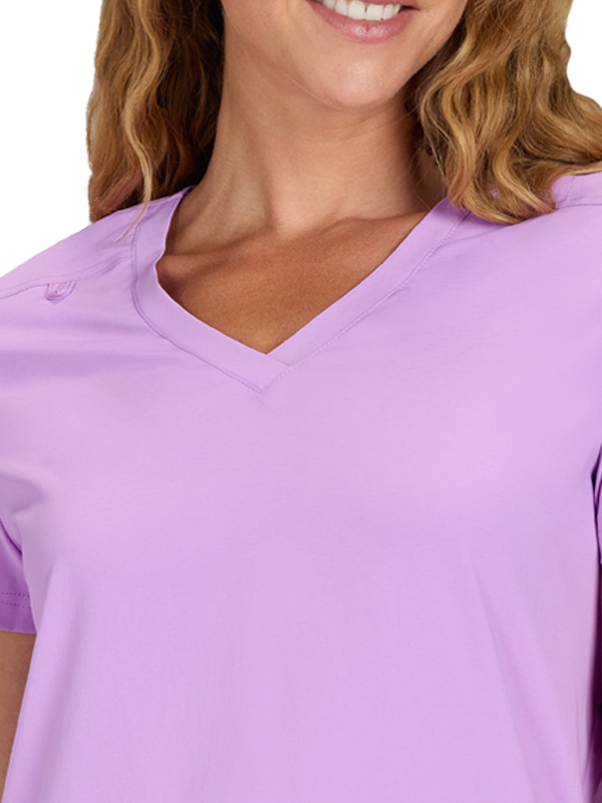 Women's 4-Pocket Stretch V-Neck Becca Scrub Top - 373 - Bloom Lavender