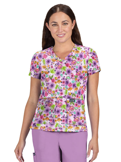 Women's Two-Pocket Athletic-Inspired, Breathable Mesh Leslie Top - 384PR - Birdie