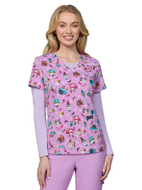 Women's Two-Pocket Athletic-Inspired, Breathable Mesh Leslie Top - 384PR - Holiday Mugs