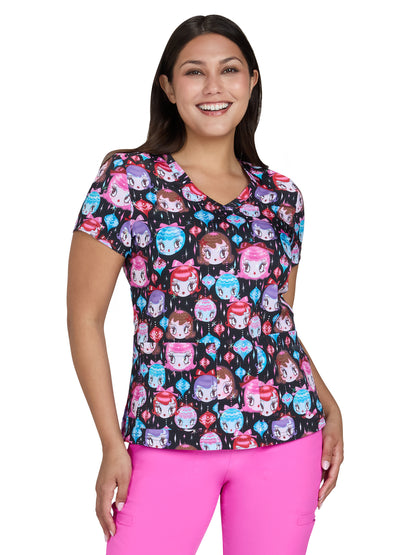 Women's Two-Pocket Print Top - 384PRA - Dolly Ornaments