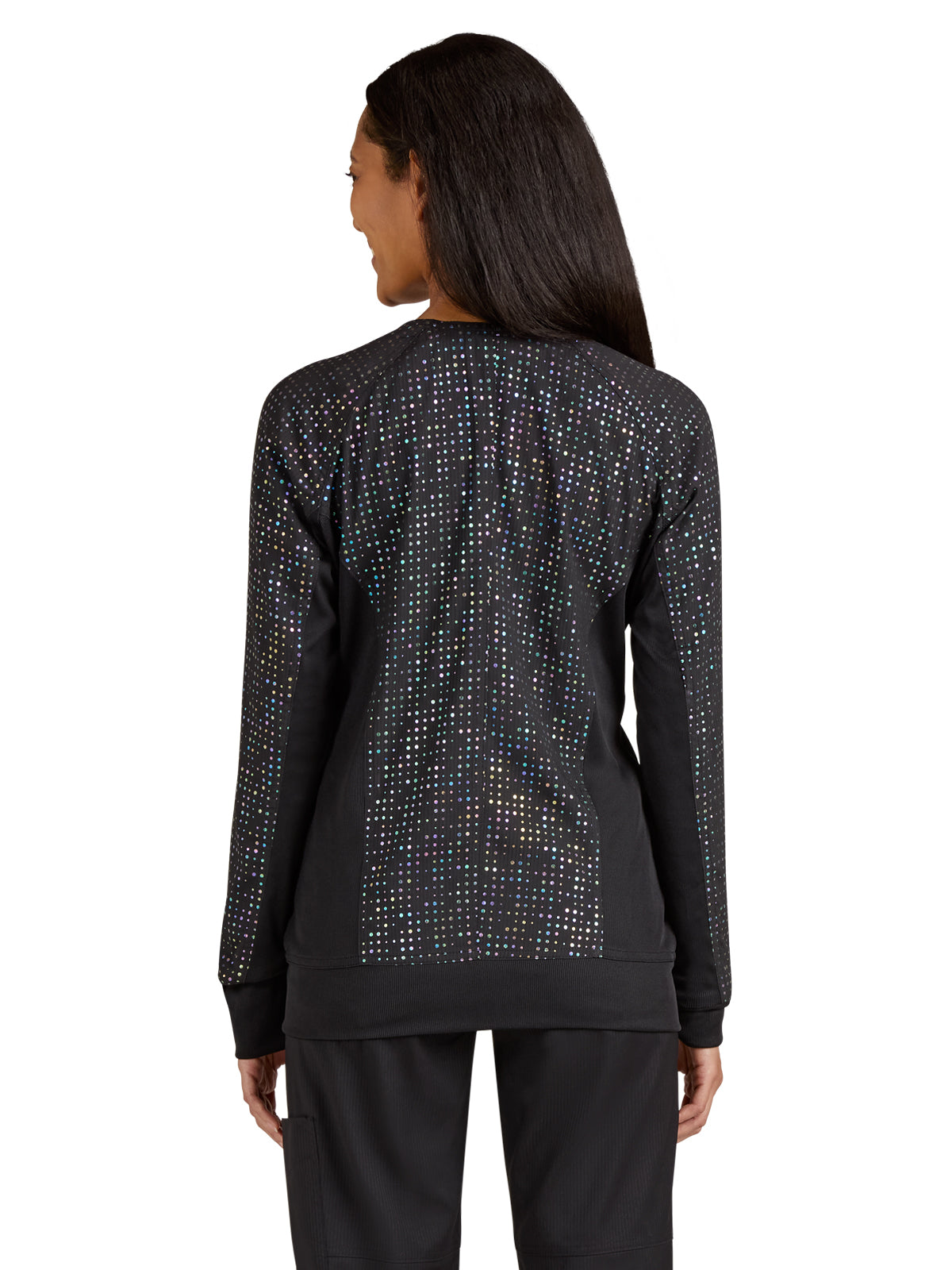 Women's Limited Edition 2-Way Zipper Clarity Scrub Jacket - 445L - Iridescent Black